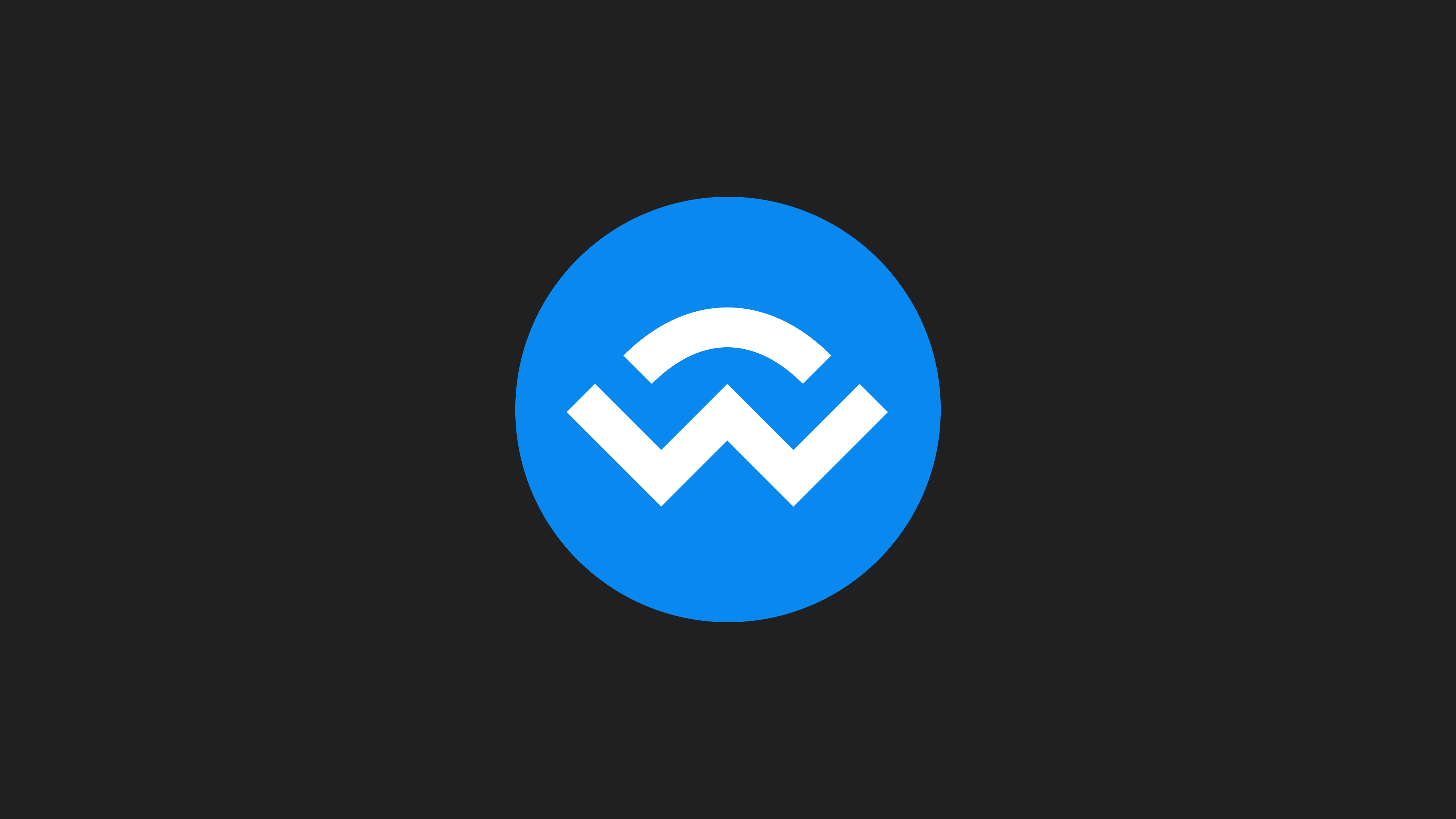 Blue
WalletConnect Foundation Button Blue circular button with
WalletConnect Foundation logo with a
black background